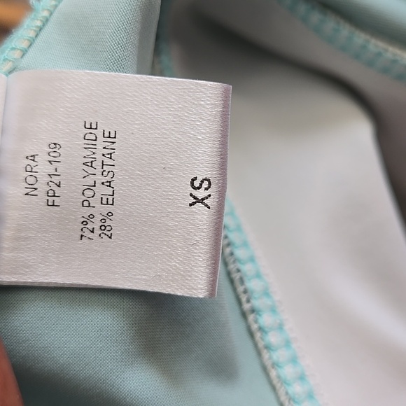 Flagpole NYC Nora Stylish Teal and Patterned One-Piece Swimsuit Summer - Picture 5 of 6